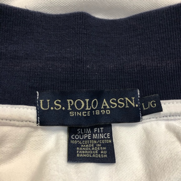 SOLD! U.S. POLO ASSN. Slim Fit Polo Shirt Size L - Picture 4 of 6